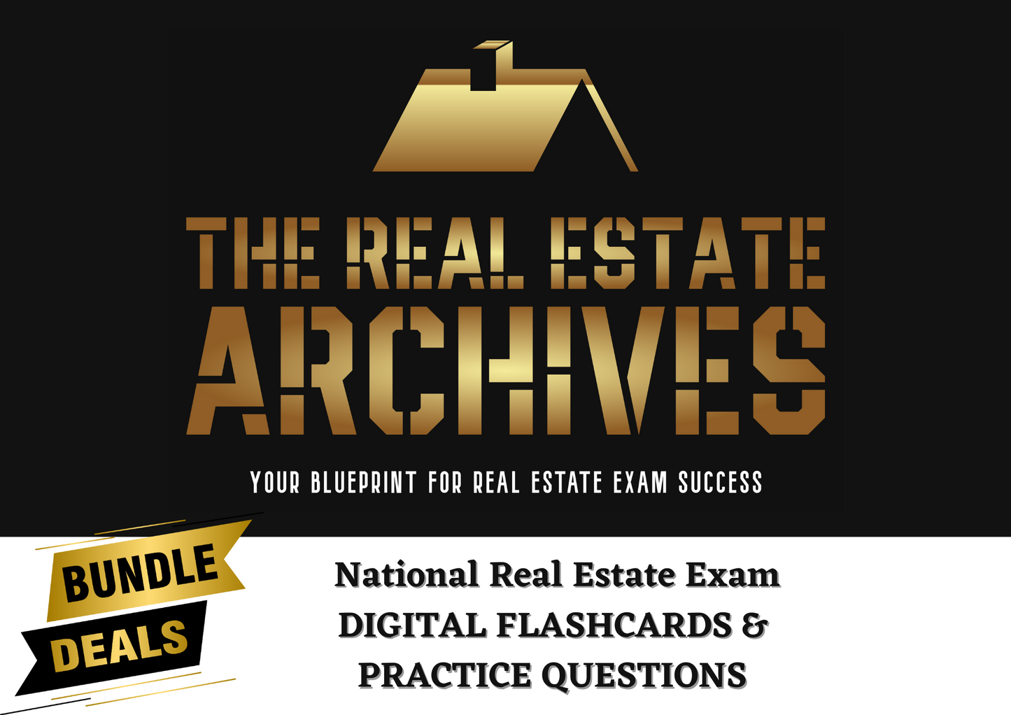 BUNDLE DEAL: National Real Estate Exam Flashcards & Practice Questions (English)